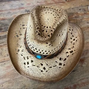 Turquoise bead cowboy hat
